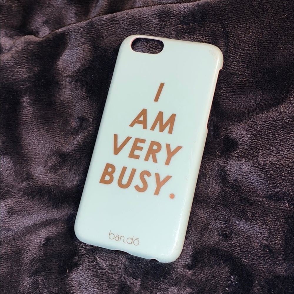 “I am very busy” iPhone 6 green case